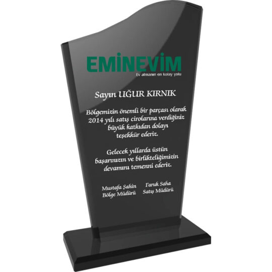 Nallıhan Kristal Plaket - Z23D | Hep Lazer Kırklareli Promosyon