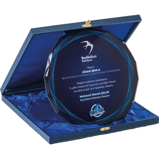 Manavgat Kutulu Kristal Plaket - SKXG | Hep Lazer Kırklareli Promosyon