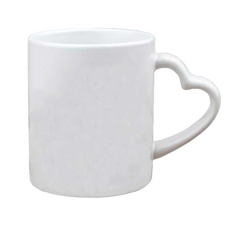 Keçiören Sublimasyon Kalp Kulplu Porselen Beyaz Kupa - 9VZU - Görsel 4