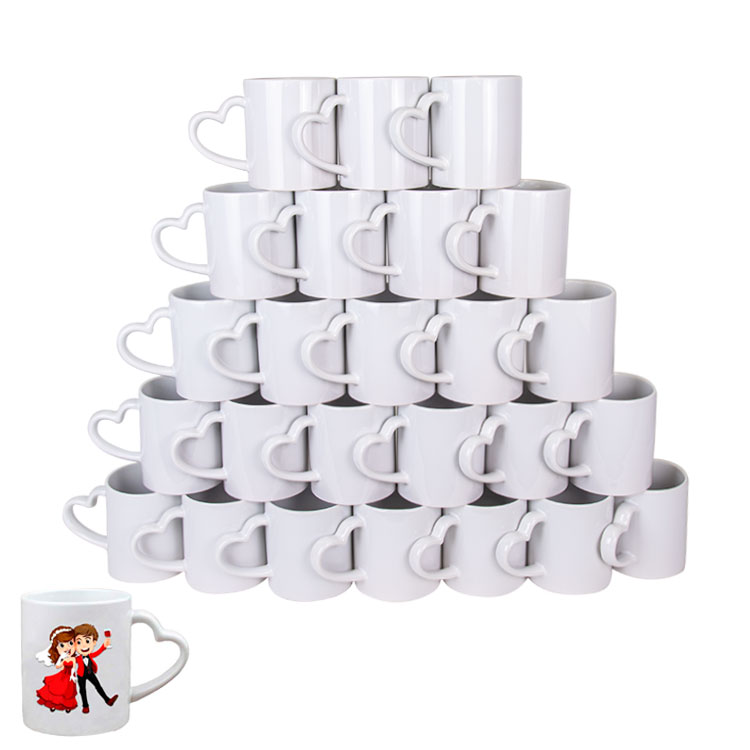 Keçiören Sublimasyon Kalp Kulplu Porselen Beyaz Kupa - 9VZU | Hep Lazer Kırklareli Promosyon