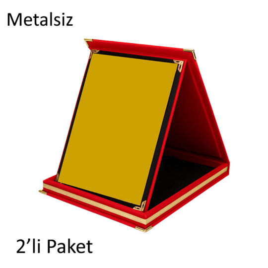 Yüreğir Kırmızı Kadife Albüm Plaket - 2'li Paket - DJ7N | Hep Lazer Kırklareli Promosyon