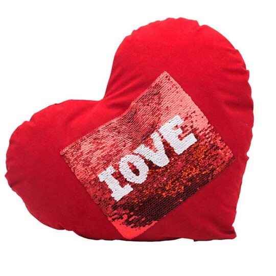 Güzelbahçe Kırmızı Kare Sihirli Pullu Love Yastık - FIHT | Hep Lazer Kırklareli Promosyon