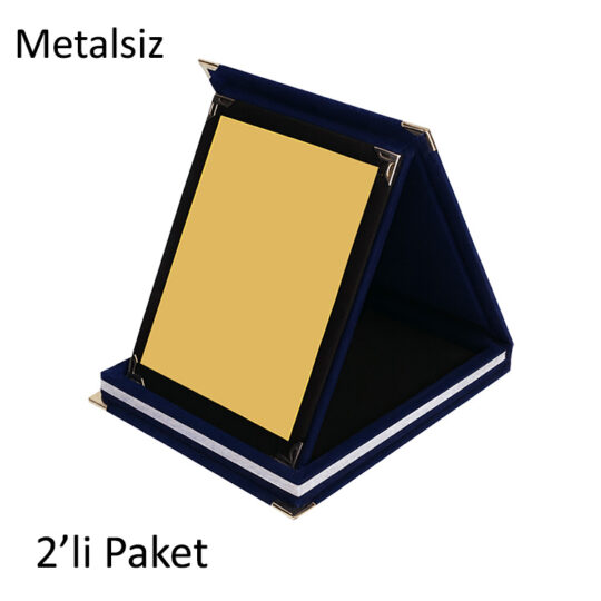 Bahçelievler Lacivert Kadife Albüm Plaket - 2'li Paket - ZKWU | Hep Lazer Kırklareli Promosyon