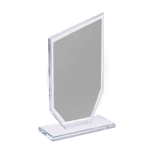 Bayraklı Şeffaf Kristal Plaket - 828W | Hep Lazer Kırklareli Promosyon