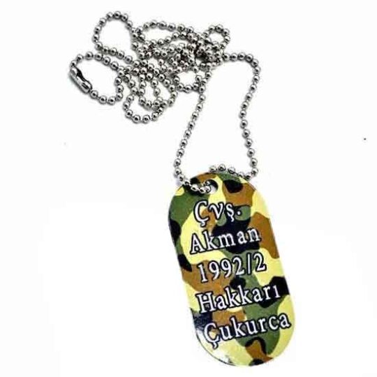 Akyurt Sublimasyon Çift Taraflı Asker Künyesi - 8TSA | Hep Lazer Kırklareli Promosyon