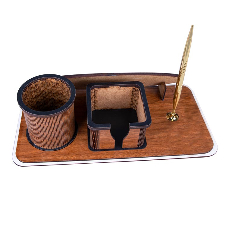 Harmancık Süblimasyon Ahşap Kalemli Müdür Masa isimliği - 17x33cm. - 4WA0 - Görsel 2