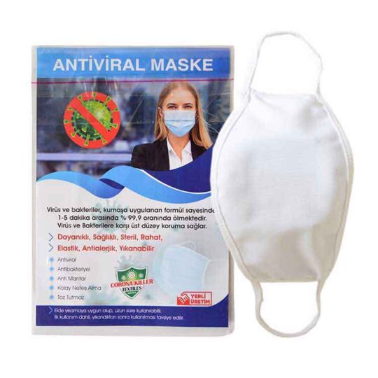 Karabağlar Sublimasyon Yetişkin Beyaz Biyeli Maske+Broşür+Poşet - 1Q6S | Hep Lazer Kırklareli Promosyon