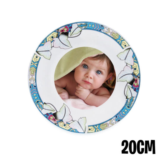 Gaziosmanpaşa Süblimasyon Bordürlü Porselen Tabak - 20cm - RN6B | Hep Lazer Kırklareli Promosyon