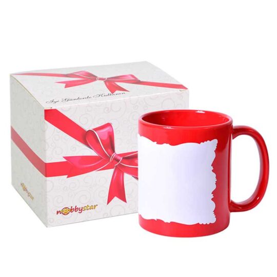 Sultangazi Süblimasyon Dekoratif Kırmızı Kupa Bardak - Kutulu - F8S2 | Hep Lazer Kırklareli Promosyon