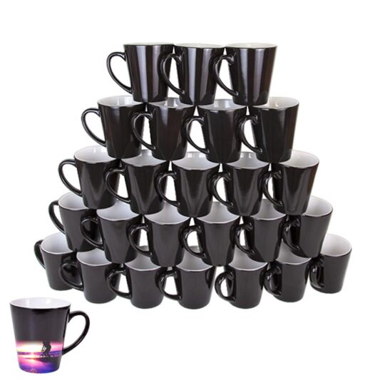 Elmalı Süblimasyon 12oz Sihirli Konik Siyah Sihirli Kupa - 0IBZ | Hep Lazer Kırklareli Promosyon