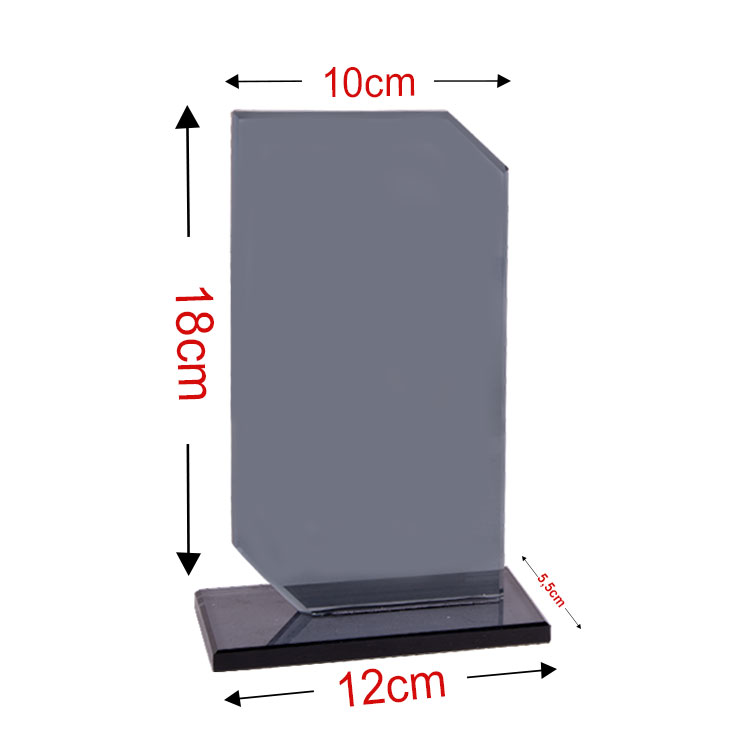 Ayaş Füme Kristal Cam Plaket - CFT8 - Görsel 4
