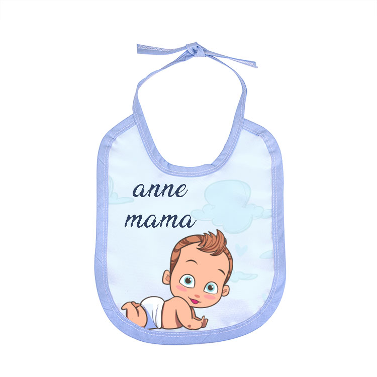 Çekmeköy Süblimasyon Mavi Bebek Önlüğü 2ad - V9MC - Görsel 2