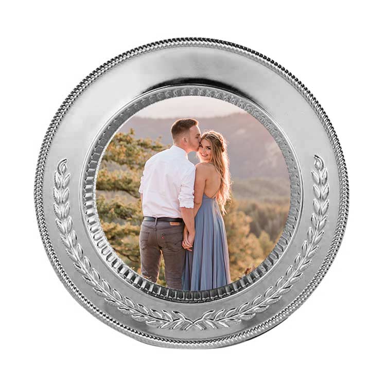 Beykoz Süblimasyon Metal Gümüş Plaket Tabak - 25cm - EXF3 - Görsel 3