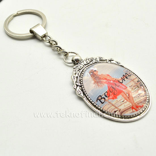 Beykoz Sublimasyon Metal Oval Anahtarlık - 35V2 - Görsel 2