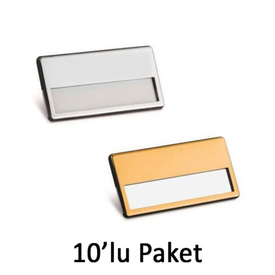 Tuzla Süblimasyon Metal Yaka Kartı İsimliği - 10'lu Paket - G7IG | Hep Lazer Kırklareli Promosyon