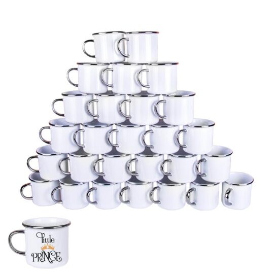 Feke Süblimasyon Porselen Gümüş Yaldızlı Enamel Kupa Bardak - Koli-36ad - I6R8 | Hep Lazer Kırklareli Promosyon