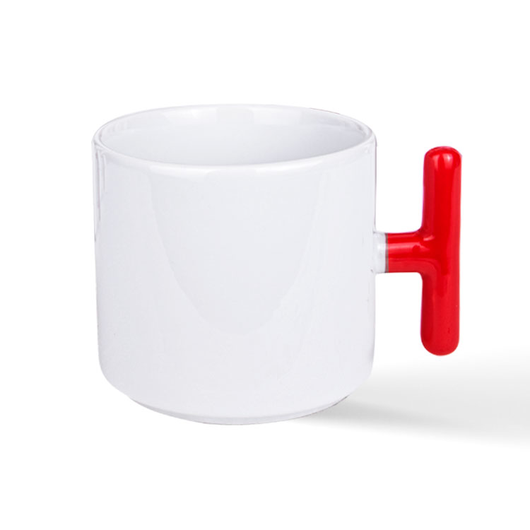 Kemer Süblimasyon Porselen Kırmızı Kulplu T Kupa Bardak - Kutulu - 0S2O - Görsel 3