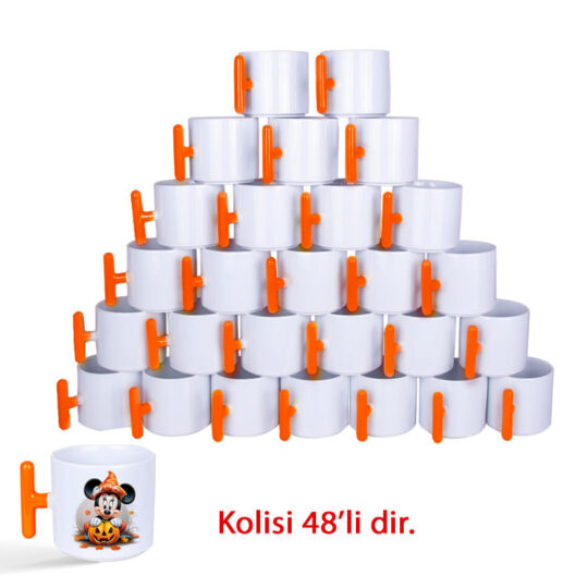 Konak Süblimasyon Porselen Turuncu Kulplu T Kupa Bardak-koli-36ad - 7G8I | Hep Lazer Kırklareli Promosyon