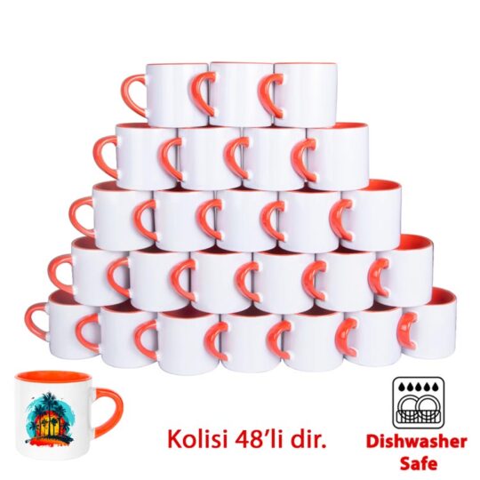 Kemalpaşa Süblimasyon Porselen Turuncu Nescafe Fincanı - 9UHL | Hep Lazer Kırklareli Promosyon