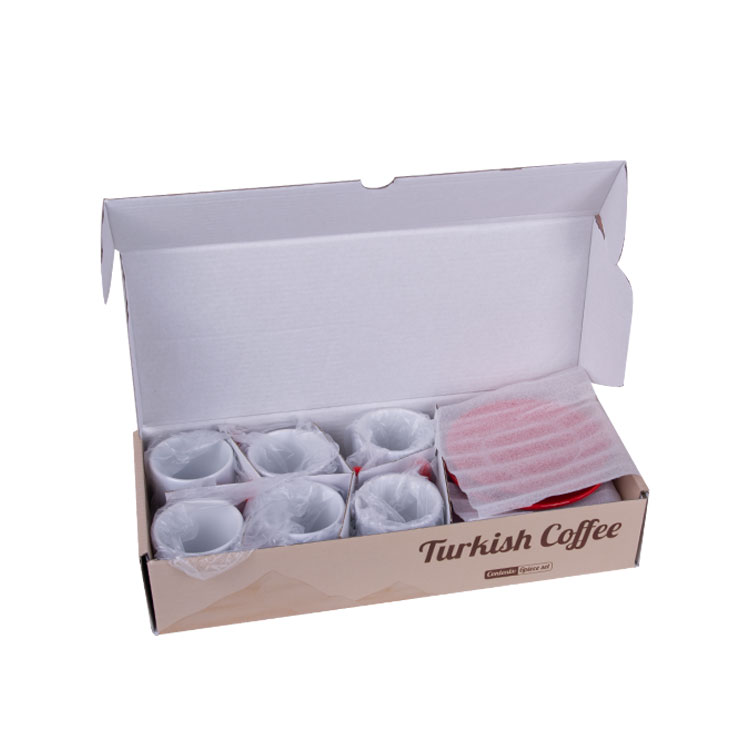 Bandırma Süblimasyon T Kulplu Türk Kahvesi Fincan Takımı - 6'lı Kırmızı - SV51 - Görsel 2