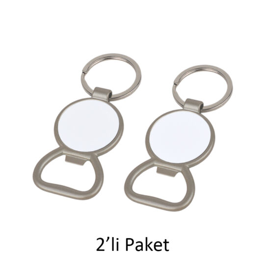Başiskele Süblimasyon Tek Taraflı Mat Metal Açacaklı Anahtarlık - 2'li Paket - BYRL | Hep Lazer Kırklareli Promosyon