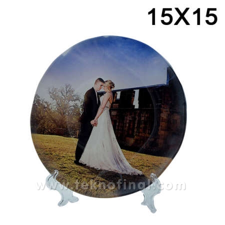 Marmara Sublimasyon Yuvarlak Cam Tabak Çerçeve - LVPF - Görsel 3