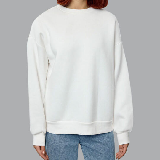 Menderes Unisex Beyaz Bisiklet Yaka Sweatshirt - 3WRQ | Hep Lazer Kırklareli Promosyon