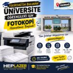 Tekirdağ ucuz fotokopi ve Namık Kemal Üniversitesi ders notu siparişi